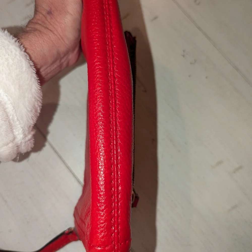 Kate Spade Red Leather Crossbody EUC